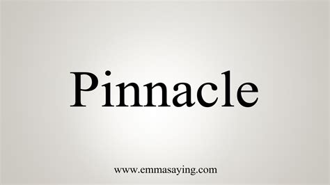 How to Say Pinnacle in Greek .